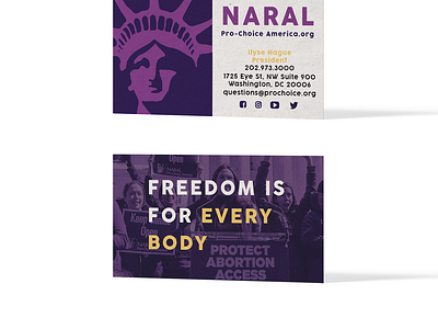 NARAL Nonprofit Business Card Design