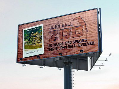 Zoo Rebrand Billboard Ad advertising advertising campaign billboard billboard design branding design graphic design logo logo design logo redesign new logo rebrand rebrand campaign rebranding redesign sign design student work zoo