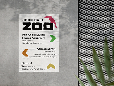 John Ball Zoo Rebrand Sign branding design graphic design poster poster design rebrand sign sign design signage student work wayfinding