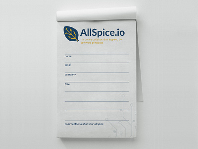 Allspice Notepad Client Form Design application branding design fill out form form form design graphic design logo marketing note design notebook notepad notes onboarding packaging packaging design stationery stationery design