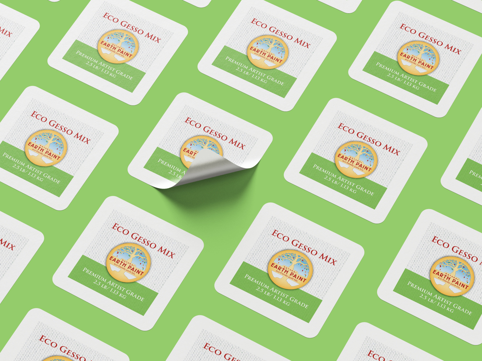 Natural Earth Paint Eco Gesso Label Design by Tyler DeGraaf on Dribbble