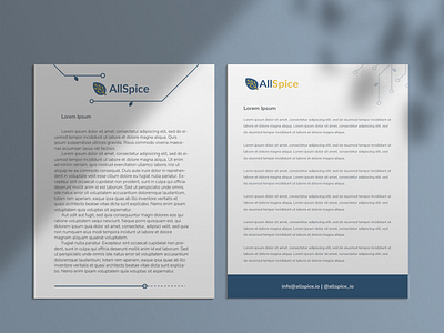 Allspice Tech Letterhead Designs