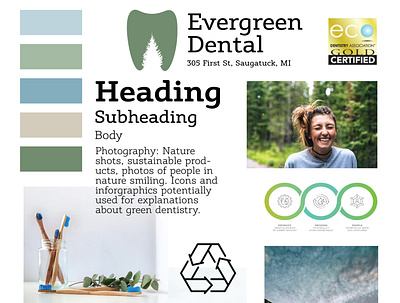 All Natural Dentistry Branding Moodboard all natural brand branding branding moodboard dentist design eco eco friendly ecofriendly graphic design green logo logo design moodboard natural student work typography
