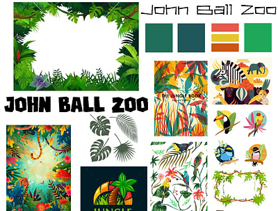 John Ball Zoo Student Rebranding Moodboard branding design graphic design logo logo design moodboard rebrand rebranding redesign student work