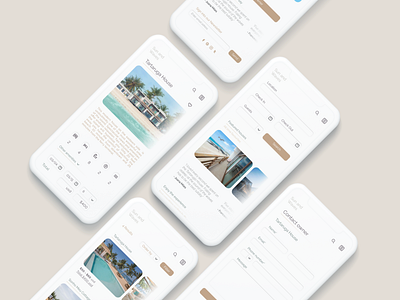 Sun and Waves app beach beach house design minimal minimalist ui website