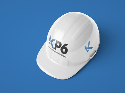 KP6 Logo on Construction Helmet brand identity branding construction design graphic design logo realestate