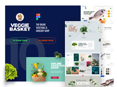 VeggiBasket-10 Exclusive Designs business fishmarket illustration milkshop shopping theme ux veggetable website