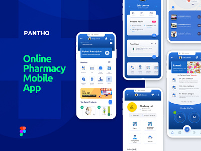 Online Medicine App branding business creative medicines mobile online prototype shopping app template ui
