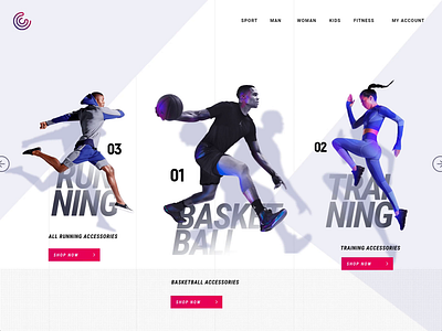 Sports Accessories Web Template animation business design sports branding sportswear template theme website