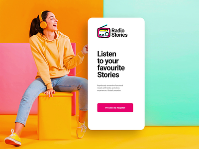 Sign Up | RadioStories #CreateWithAdobeXD business creative design mobile app podcast radio stories template uiux website xddailychallenge