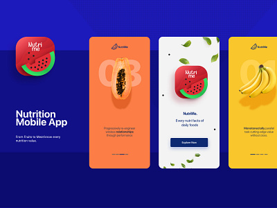 NutriMe-Nutrition Mobile App diet figmadesign healthcare mobile mobile app prototype ui website
