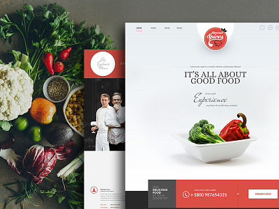 Responsive Restaurant Website Design beverage creative food recipe responsive restaurant spices webdesign