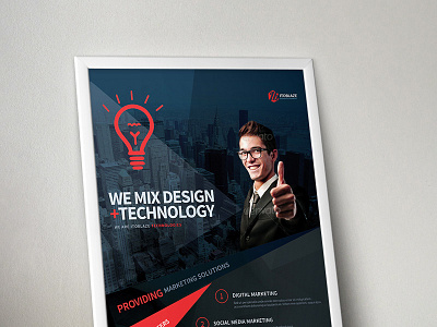 Corporate And Marketing Poster blue corporate creative flyer idea marketing outdoor poster promotion