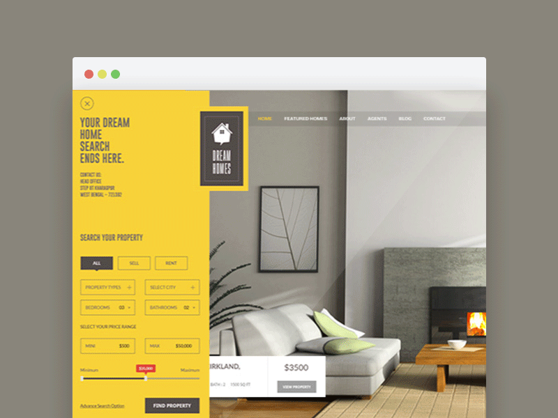 Dream Homes-IDX webpage design