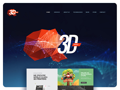 Three Dimensional 3d agency architecture business creative design theme ui website