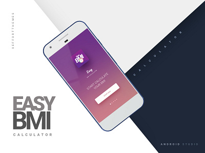 Easy Bmi Calculator- An Android Studio App android app bmi business calculator creative design health material medical mobile phone