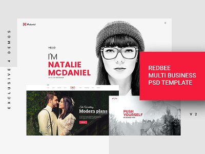 Redbee Business Web Template agency blog business corporate creative ecommerce elegant minimal multipurpose portfolio professional psd template