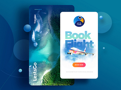 LetsGo Traveler Mobile App app business cab design flight food guide holiday mobile restaurant ticket booking travel