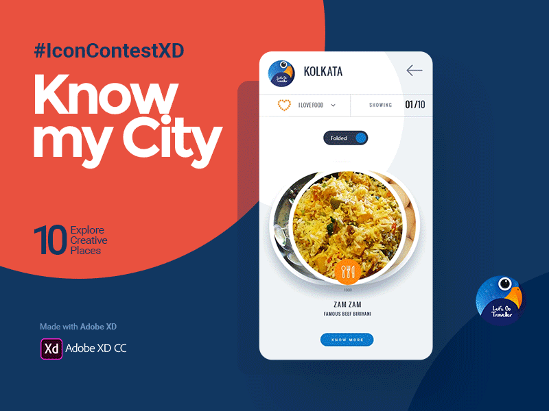 Know My City (#IconContestXD ) animation design iconcontestxd interaction mobileapp prototype travel
