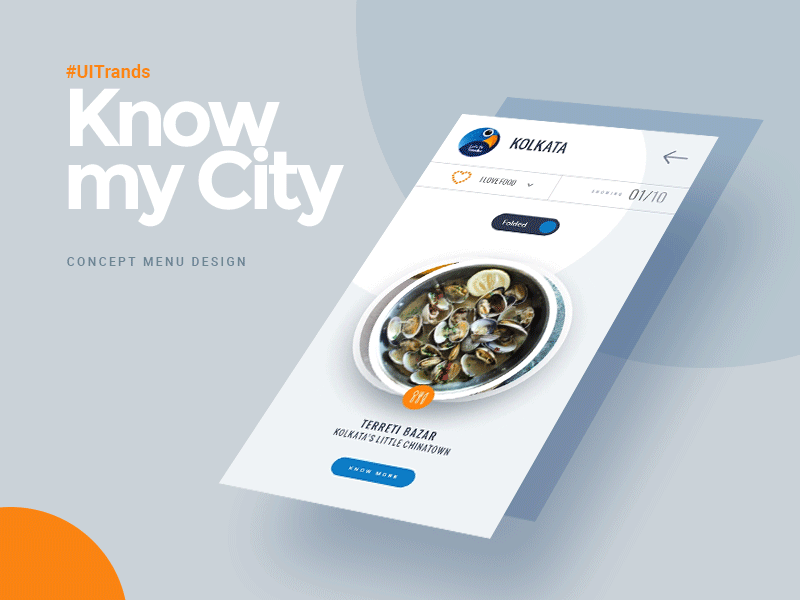 Knowmycity-Menu Interaction app city design interaction menu mobile prototype travel ui ux web