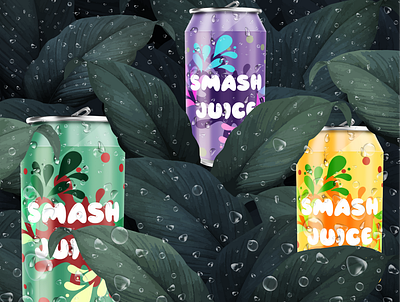 Smash juice branding candesign graphic design illustration juice logo product design ui