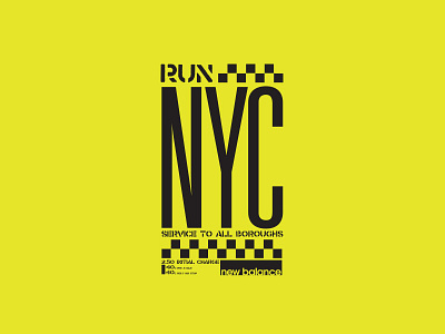 NYC Taxi fitness graphic logo marathon mark new balance new york race run shirt