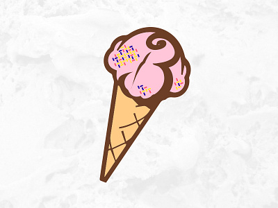 Boston Ice Cream b boston candy cone food ice cream icon logo mark sweets