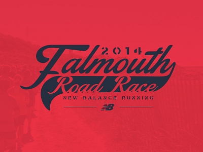 Falmouth Road Race baseball falmouth lettering logo mark new balance race running