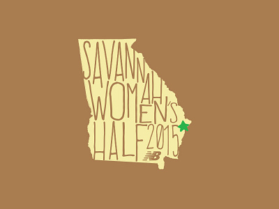 Savannah Women's Half logo mark new balance race running savannah state type