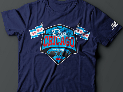 Run Chicago Shirt chicago city graphic tee logo mark new balance race running shirt