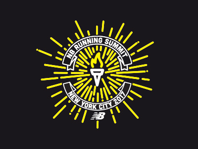 NB Running Summit linework logo mark new balance nyc running torch