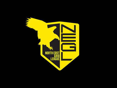 NEGL crest crossfit eagle grid logo mark shield