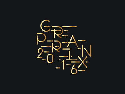 Gran Prix fade gold gran prix icon lines logo mark