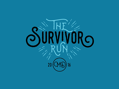 Survivor Run charity icon layer lettering mark maryland promote run typography
