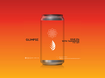 Glimpse beer beer can gradient label design package design packaging