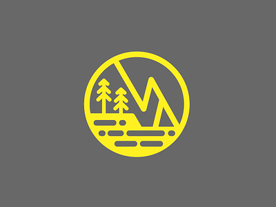 Trail logo mark outdoor badge outdoors running trail trees