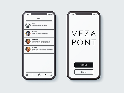 VEZA PONT App UI design app logo minimal ui ui design uidesign uiux