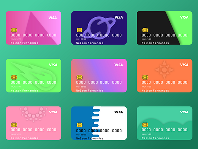 Credit Card Study(3D + Colors) 3d art clean creative credit cards design minimal simple