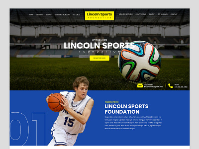 Download Free Lincoln Sports Foundation Design – Uidriver branding design ui ux web website
