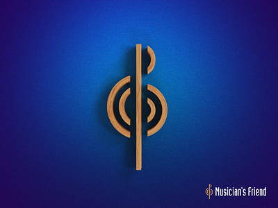Musician's Friend 3D Logo 3d 3d logo branding identity logo logo design logomark