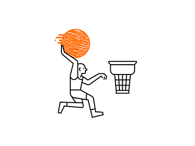 Scoop Dreams basketball cone dunk ice cream illustration linework sports