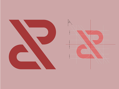 R Logo design ai company coorporation fashion goldenratio grid logo logo mark logodesign red