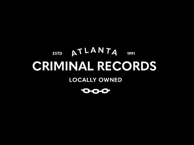 Criminal Records branding logo logodesign minimal