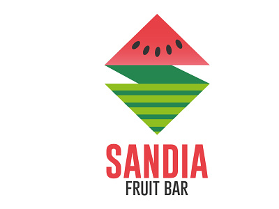Sandia Fruit Bar branding design graphic design illustration illustrator logo minimal vector