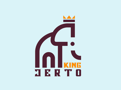 King Jerto Logo Design abstract animal brand branding clean creative design elephant forest geometric goldenratio logo logo design minimalistic modern natural product royal vector