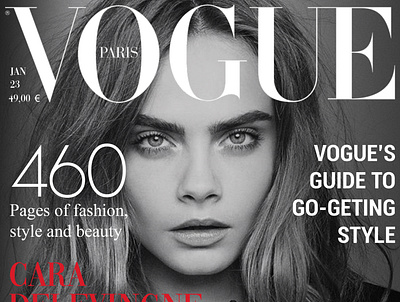 Cover magazine VOGUE branding design photoshop poster