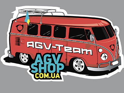 MiniVan 4 AGVShop agvshop auto illustration minivan sticker vector