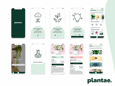plantae - plant diagnosis app app design figma mobile ui ux