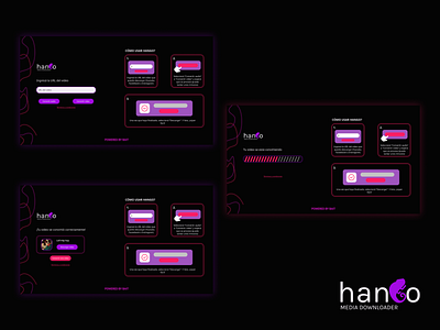 hango - media downloader design figma ui ux web
