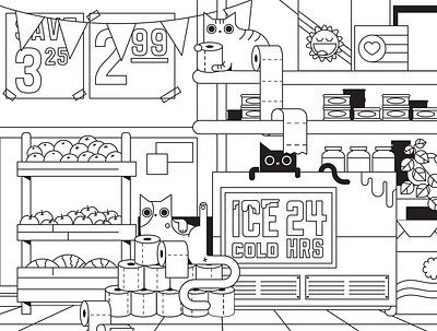 Bodega cats bodega cat cats coloring nyc quarantine toiletpaper